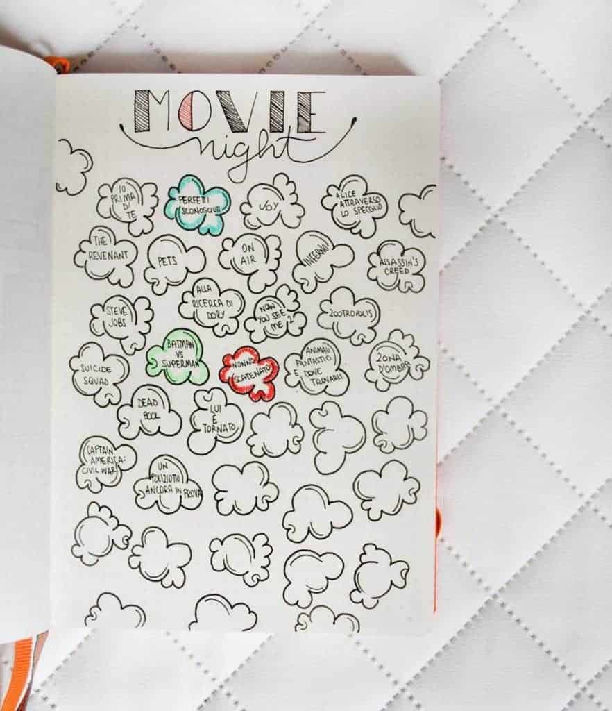 Reading Tracker | Bullet Journal | A selection of great bullet journal tracker ideas for keeping up with the books, movies and TV shows you want to read and see! Track all your entertainment options with these spreads.