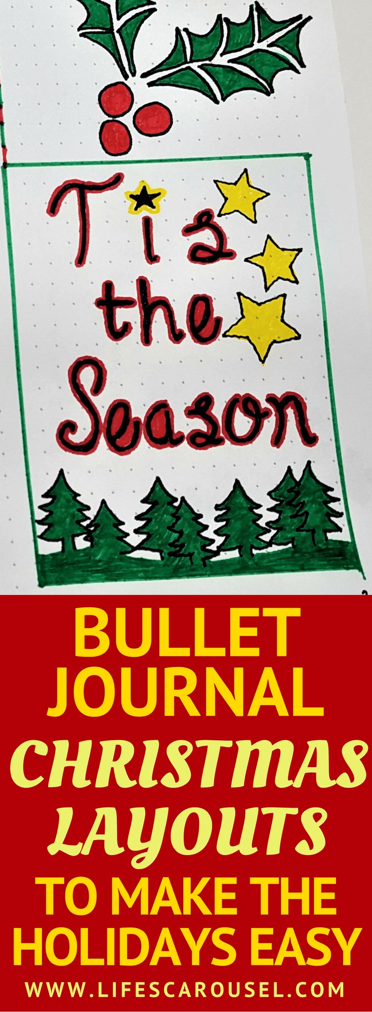 Christmas Bullet Journal | Getting ready for December and the Holiday Season with these useful Christmas BuJo spreads! Keep organized and stay sane this holiday season with Bullet Journals!