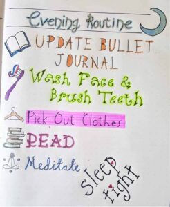 Morning & Evening Bullet Journal Routines | Using your bullet journal layout to create the perfect morning and evening routines. Track your success in your bujo with routine tracker pages. Reset Your Life!