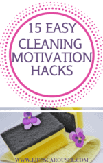 15 EASY Cleaning Motivation Hacks for the Lazy Cleaner - Don't want to clean, but know you should? These quick and easy motivation tips will get you cleaning in no time! Get your home clean and organized... even when you don't want to! Too tired to clean? Don't worry, you are NOT lazy... you just need the right motivation!
