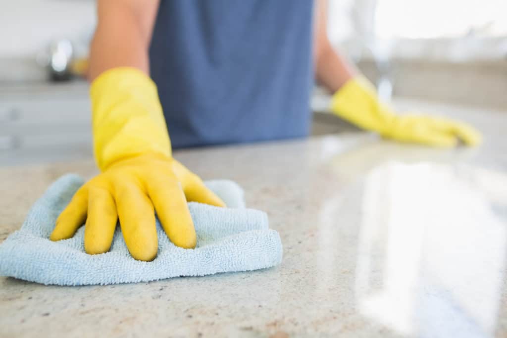 Clean kitchen counters