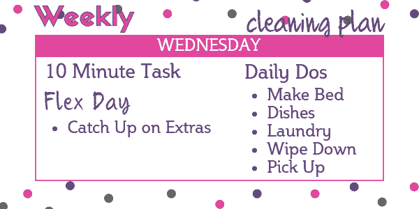 Easy Weekly Cleaning Schedule - Wednesday: Flex Day