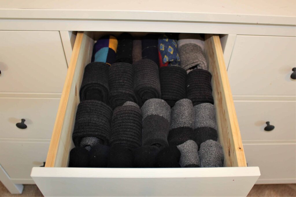 Socks After KonMari Folding