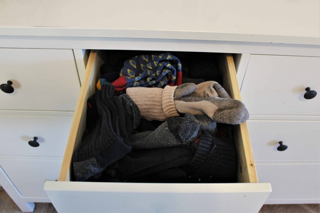 Socks Before KonMari Folding