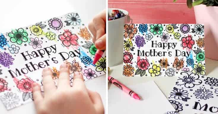 FREE Printable Mother’s Day Coloring Page & Card