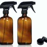 Empty Amber Glass Spray Bottles (2 Pack)