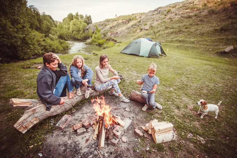 children enjoying nature